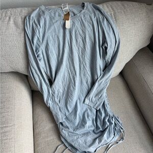 PINK cinched long Sleeve Dress